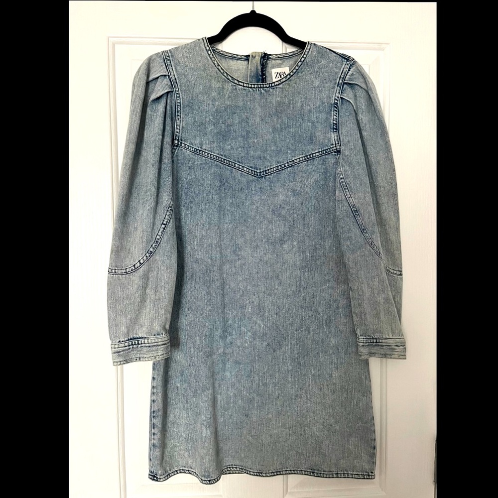Zara Washed Denim Dress